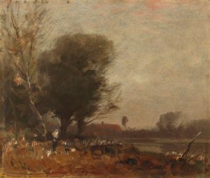 Herbstlandschaft by Ludwig Willroider Oil Painting