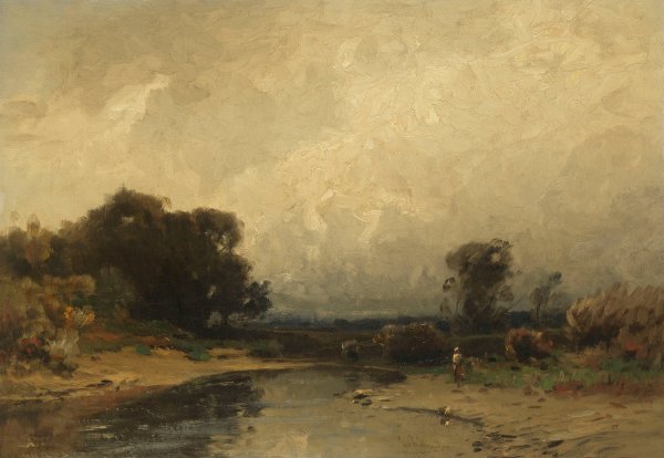 Oberbayrische Landschaft  by Ludwig Willroider - Hand-Painted Oil Painting Reproduction
