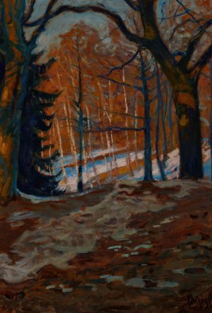 Stryjski Park in Lviv by Ludwik Misky Oil Painting