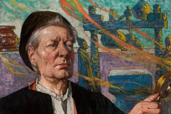 Self-portrait by Ludwik Stasiak - Hand-Painted Oil Painting Reproduction