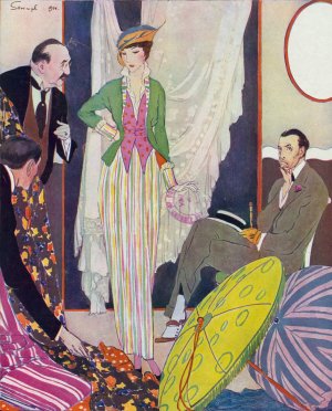 Shopping - the last quarter of the honeymoon by Ludwik Strimpl Oil Painting