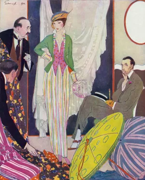 Shopping - the last quarter of the honeymoon by Ludwik Strimpl Oil Painting
