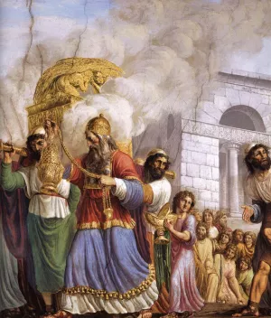 Transportation of the Ark of the Covenant Containing the Tablets of the Law by Luigi Ademollo - Oil Painting Reproduction