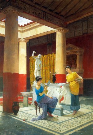 Beauties in an Interior by Luigi Bazzani Oil Painting