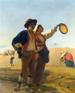 Courtship by Luigi Bechi - Oil Painting Reproduction