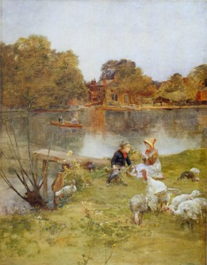 I Guardiani de Tacchini by Luigi Chialiva Oil Painting