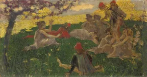 Motivo Medioevale Oil painting by Luigi Conconi