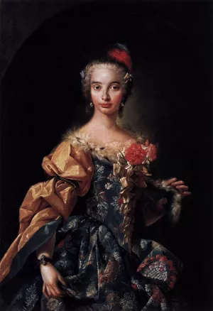 Elisabetta Cellesi by Luigi Crespi - Oil Painting Reproduction