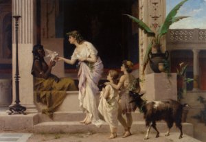 New Friends by Luigi Crosio Oil Painting