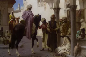 The Beautiful Slave by Luigi Crosio Oil Painting