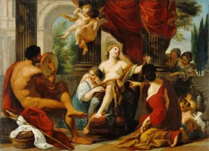 Hercules and Omphale by Luigi Garzi Oil Painting