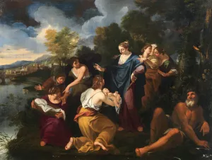 The Finding of Moses by Luigi Garzi Oil Painting