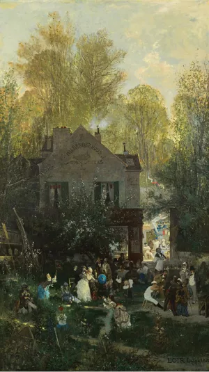 Au rendez-vous des canotiers by Luigi Loir Oil Painting