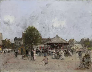 Fete Foraine Oil painting by Luigi Loir