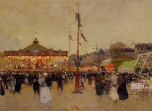 Fete Foraine by Luigi Loir Oil Painting
