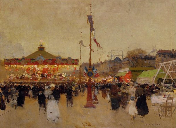 Main Product Photo of Fete Foraine Painting by Luigi Loir