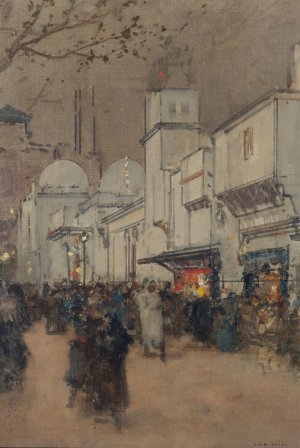 La rue des Nations, a l'Exposition Universelle de 1900 by Luigi Loir Oil Painting