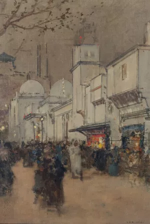 La rue des Nations, a l'Exposition Universelle de 1900 by Luigi Loir Oil Painting