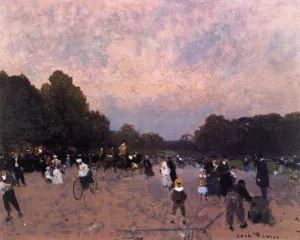 L'Avenue du Boid de Bologne by Luigi Loir - Oil Painting Reproduction