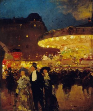 Le Manege by Luigi Loir Oil Painting