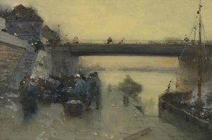 Return Of The Fishermen To Boulogne by Luigi Loir Oil Painting