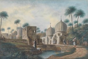 Tombs of Great Arab Saints to be seen in the Neighborhood of Rosetta, Egypt by Luigi Mayer Oil Painting