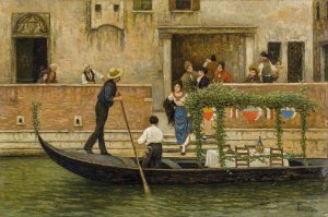 Auf dem Weg zur Festa del Redentore by Luigi Pastega Oil Painting
