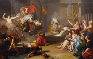 The eviction of Heliodor from the temple by Luigi Sabatelli Oil Painting