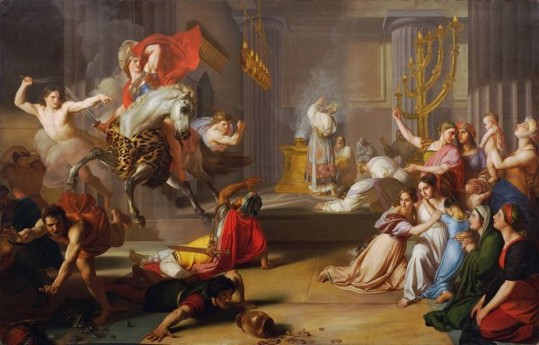 The eviction of Heliodor from the temple by Luigi Sabatelli - Hand-Painted Oil Painting Reproduction