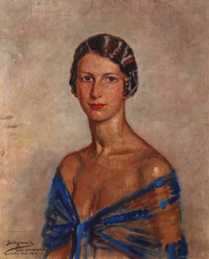 Portrait of a Woman by Luis Alberto Sangroniz Oil Painting