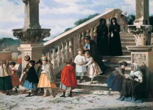 Sunday Outing by Luis Alvarez Catala - Oil Painting Reproduction