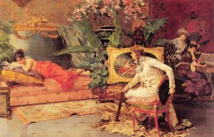 The Artist's Model by Luis Alvarez Catala Oil Painting