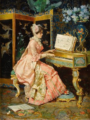 The Awaited Note by Luis Alvarez Catala Oil Painting