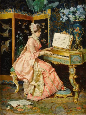 The Awaited Note by Luis Alvarez Catala Oil Painting