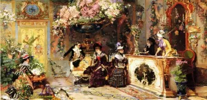 The Flower Shop Oil painting by Luis Alvarez Catala