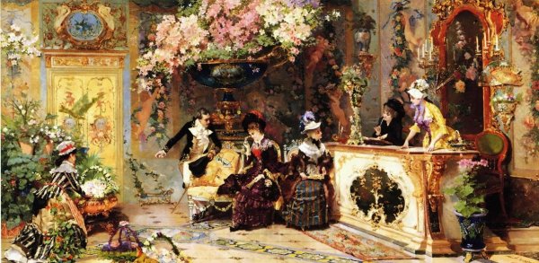 Main Product Photo of The Flower Shop Painting by Luis Alvarez Catala
