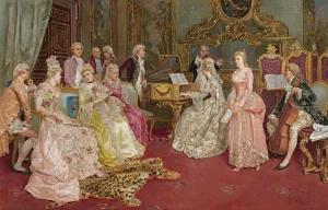 The Recital by Luis Alvarez Catala Oil Painting