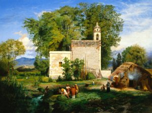 Landscape of San Cristobal Romita by Luis Coto Oil Painting