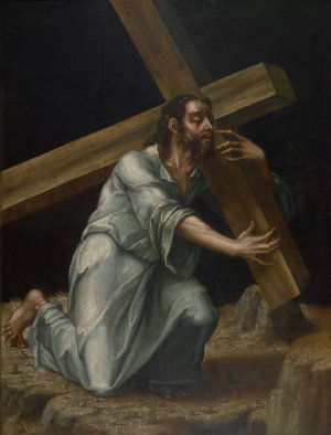 Christ Carrying the Cross by Luis De Morales Oil Painting