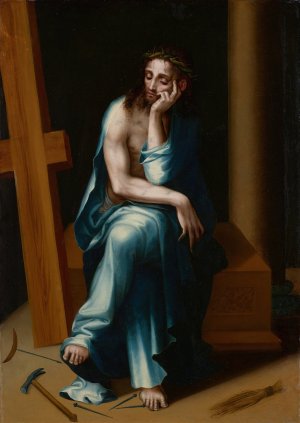 Man of Sorrows by Luis De Morales Oil Painting