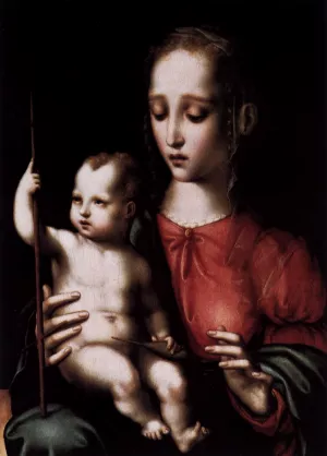 Virgin and Child with a Spindle by Luis De Morales - Oil Painting Reproduction