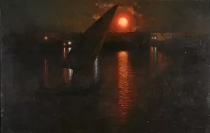 Nocturno by Luis Graner - Oil Painting Reproduction