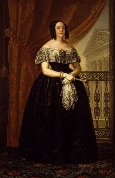 Portrait of Dona Dolores Caldes de Monserrat by Luis Lopez y Piquer - Hand-Painted Oil Painting Reproduction