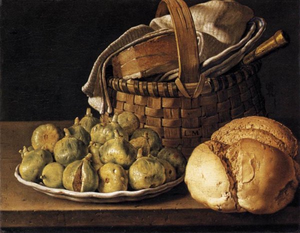 Main Product Photo of Still-Life with Figs Painting by Luis Melendez