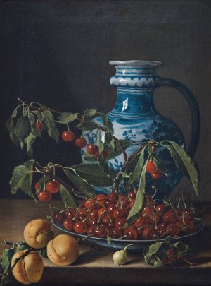 Still Life with Fruit and Jug by Luis Melendez Oil Painting