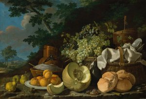 The Afternoon Meal by Luis Melendez Oil Painting