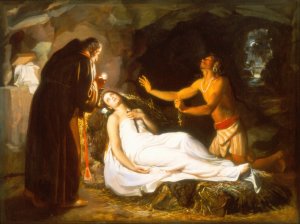 The last Moments of Atala by Luis Monroy Oil Painting