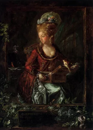 Maria de las Nieves Micaela Fourdinier Oil painting by Luis Paret y Alcazar