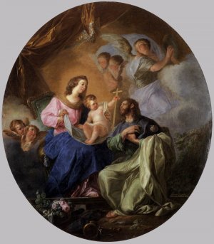 Virgin and Child with St James the Great Oil painting by Luis Paret y Alcazar