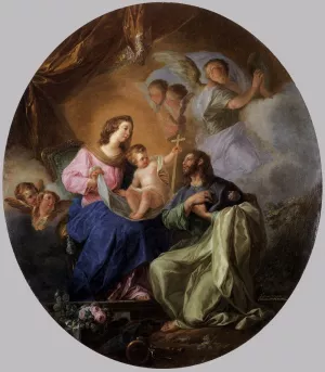 Virgin and Child with St James the Great by Luis Paret y Alcazar Oil Painting